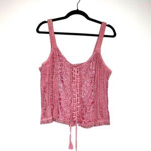 India Boutique Lace Front Tank Top